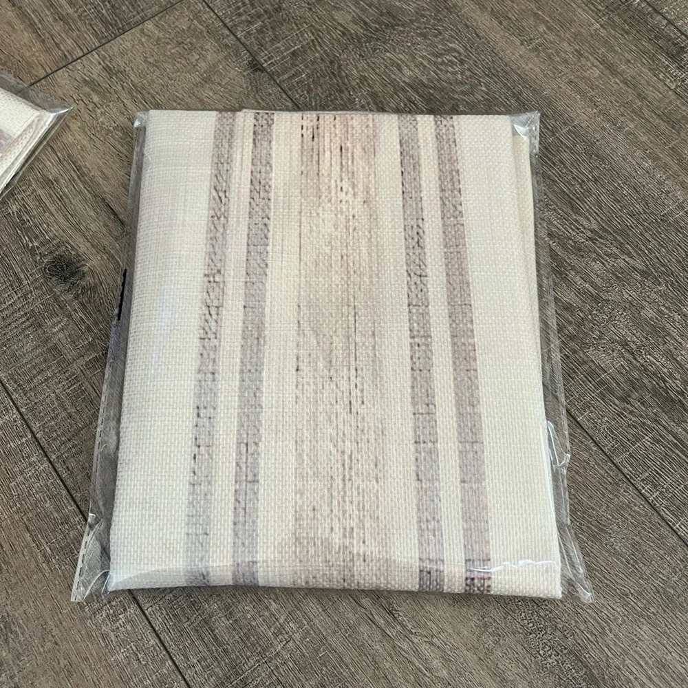 Decorative Lenin Burlap Farm House Striped 18” x 18” Toss Pillow Cover 🌿🆕🌿